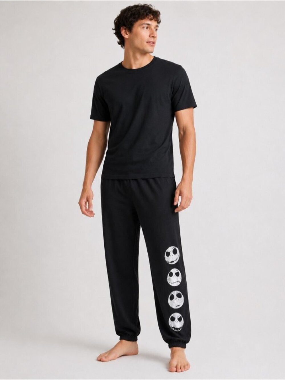 Disney The Nightmare Before Christmas Jack Skellington Sleep Jogger Pants XL NWT